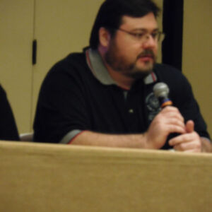 man holding a microphone