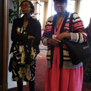 two woman standing